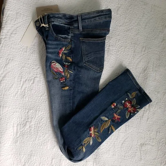 NWT Sundance DRIFWOOD Kelly Winter Bird BootCut Jeans. - Picture 12 of 17